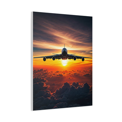 Sunset Flight Above the Clouds Wall Art & Canvas Prints