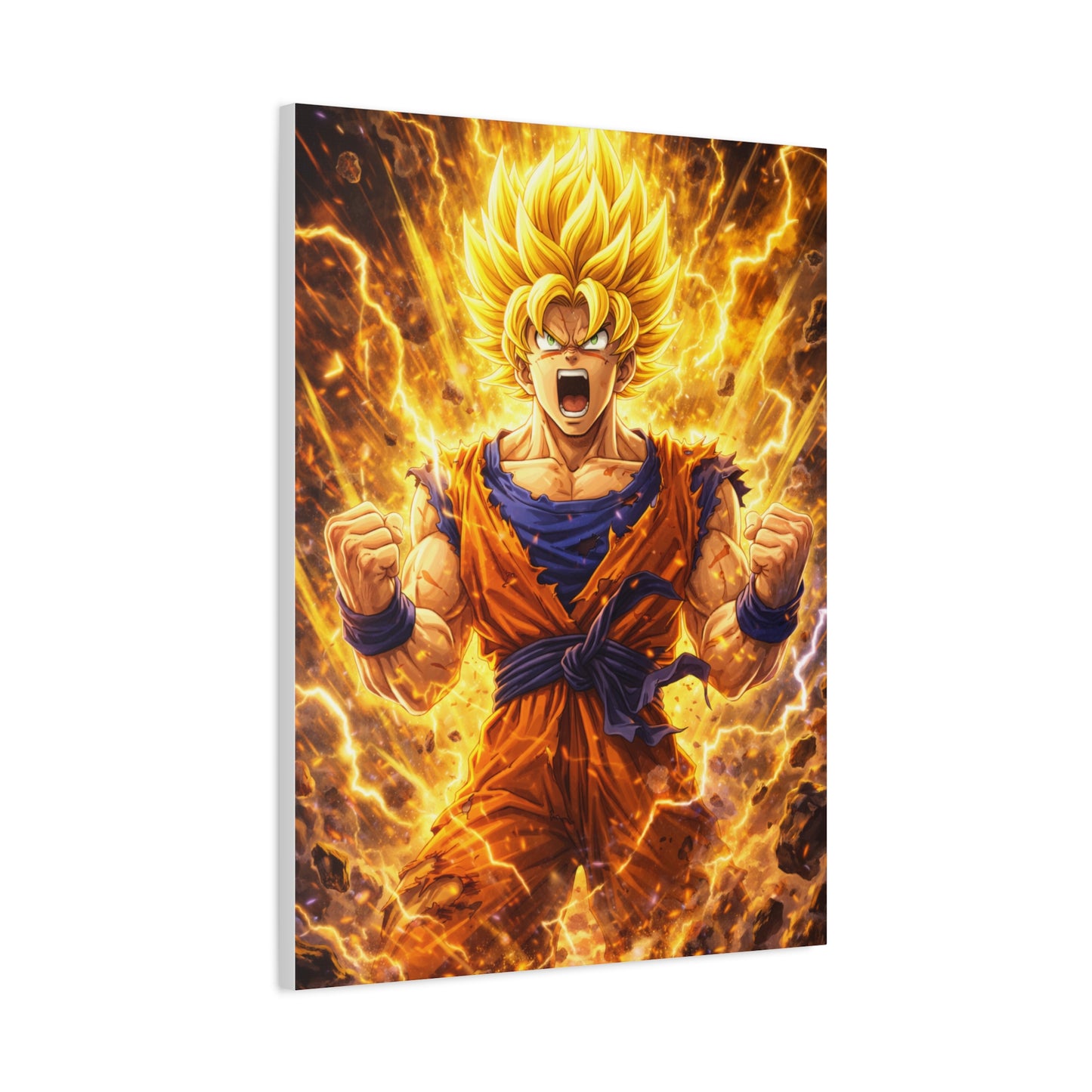 Goku Super Saiyan Power Awakening Wall Art & Canvas Print