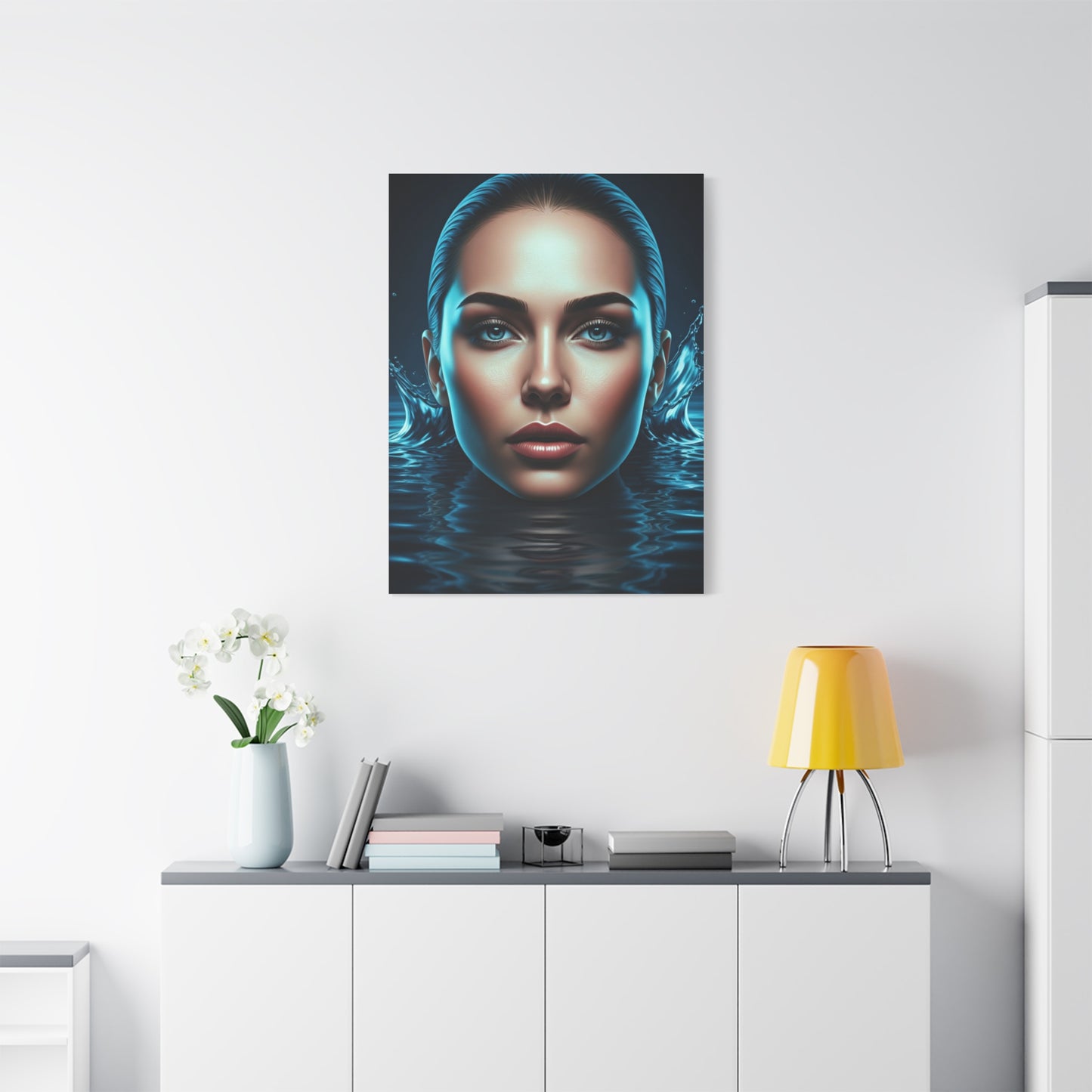 Emerging Blue Reflection Portrait Wall Art & Canvas Prints