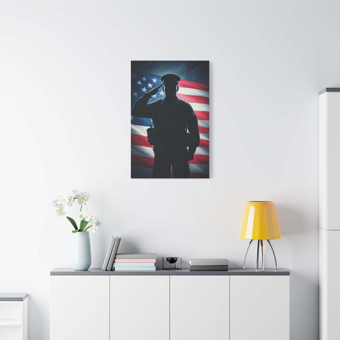 Saluting Soldier American Pride Wall Art & Canvas Prints