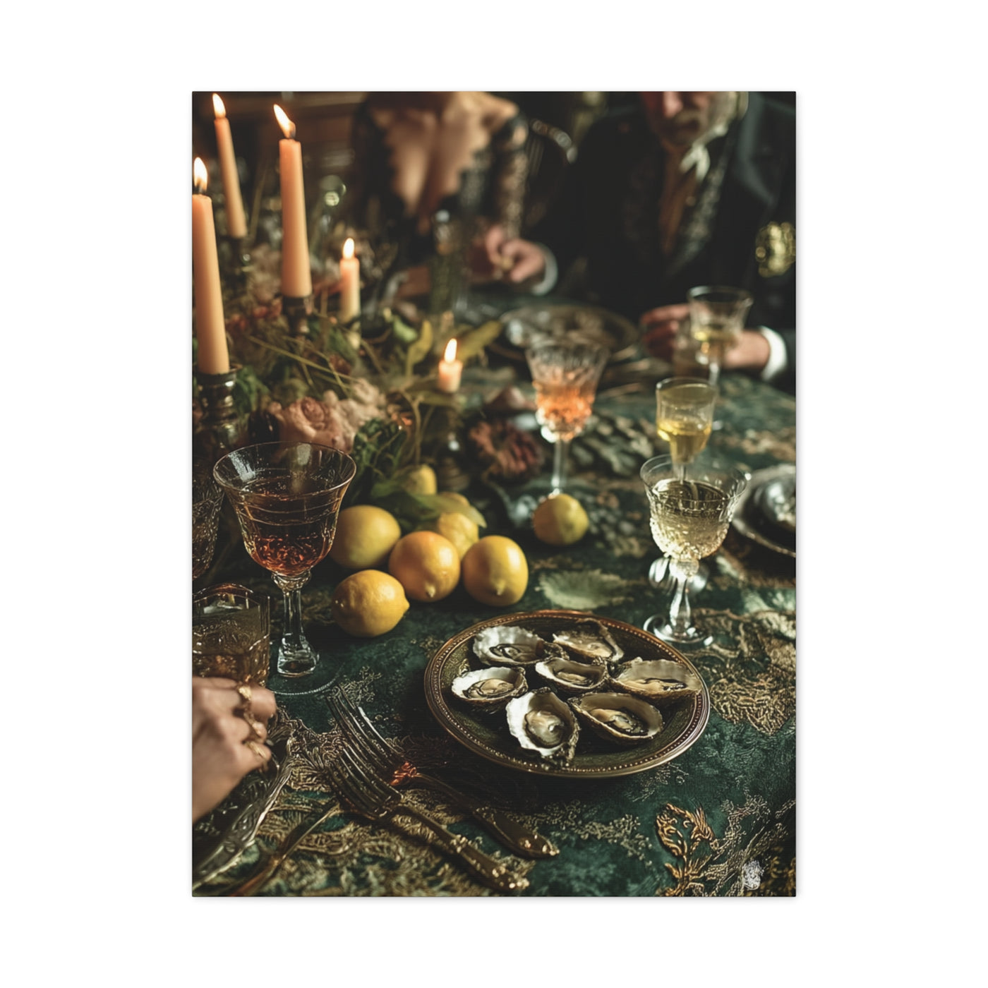 Elegant Dinner Party Table Scene Wall Art & Canvas Print