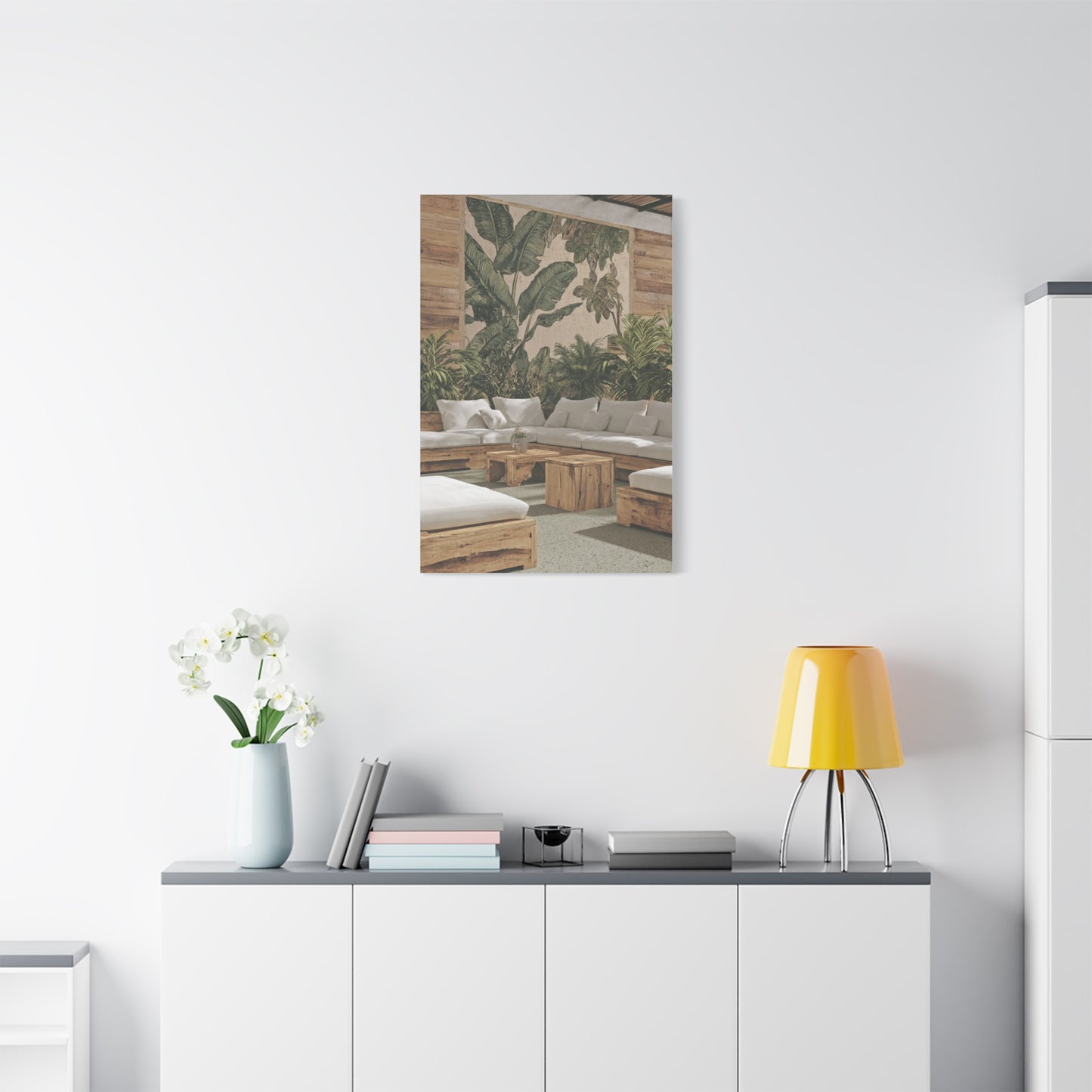 Tropical Flora and Fauna Resort Restaurant Wall Art & Canvas Print