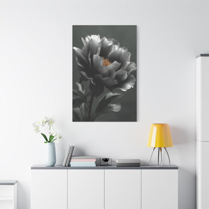Silver Peony Fine Art Floral Wall Art & Canvas Print