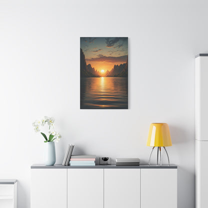 Tranquil Sunset Over Canyon Waters Wall Art & Canvas Prints