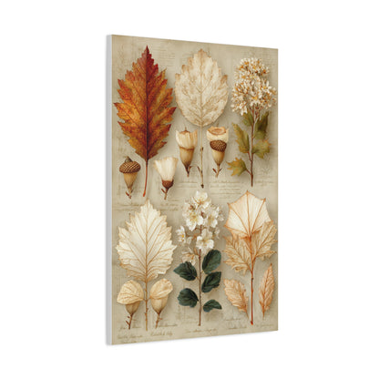 Vintage Autumn Botanical Leaf Study Wall Art & Canvas Print