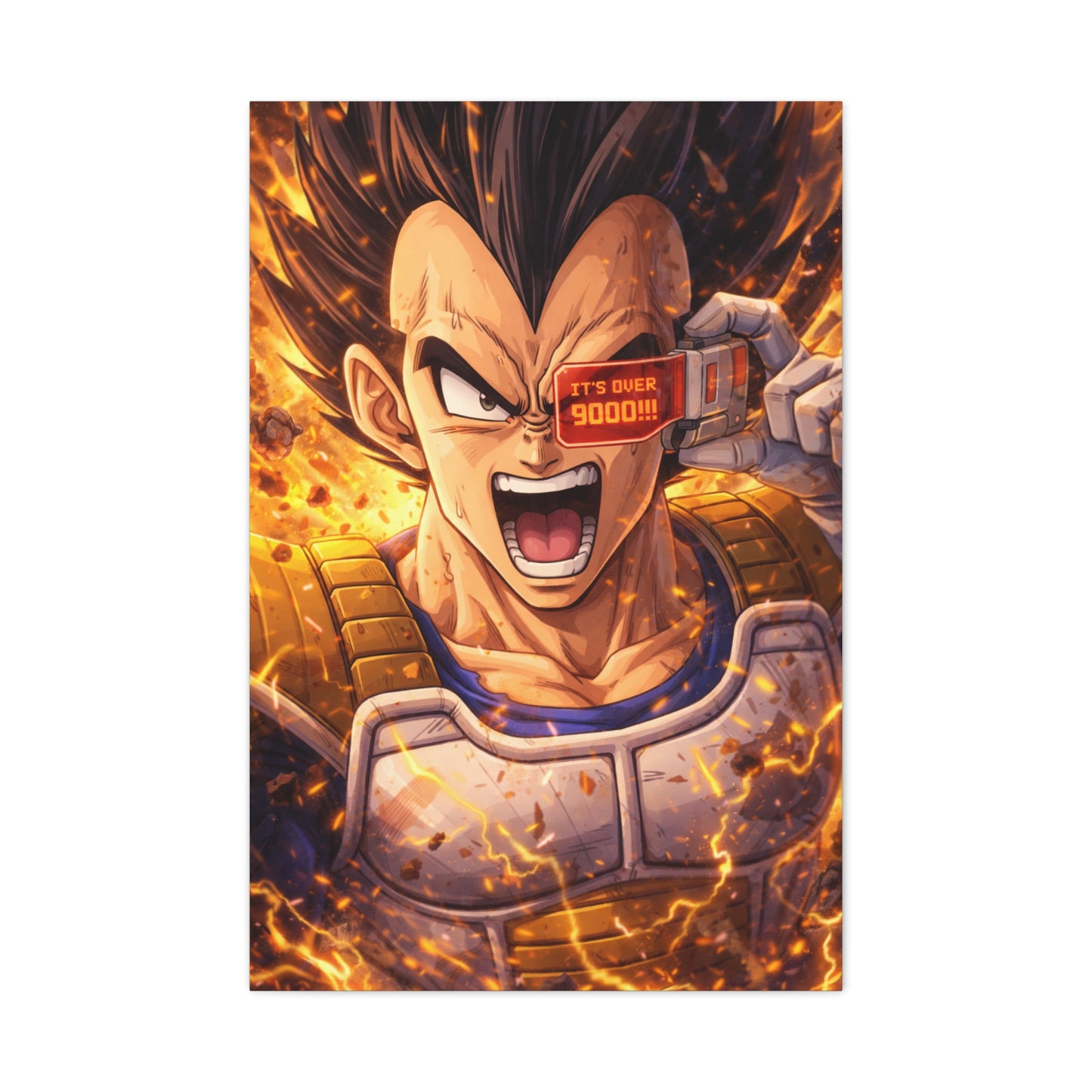 Vegeta Super Saiyan It's Over 9000 Wall Art & Canvas Print