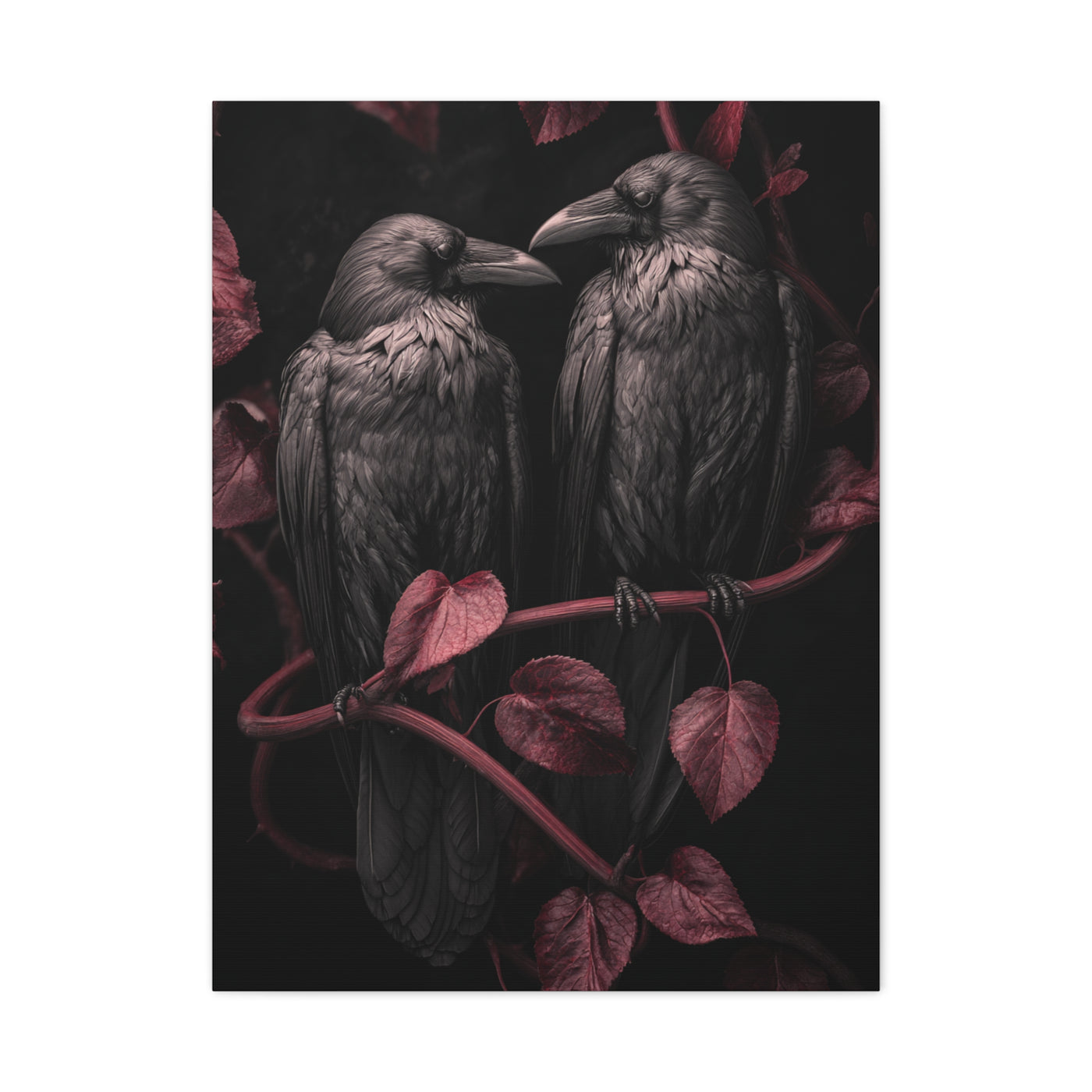 Pair of Ravens Gothic Romance Wall Art & Canvas Print