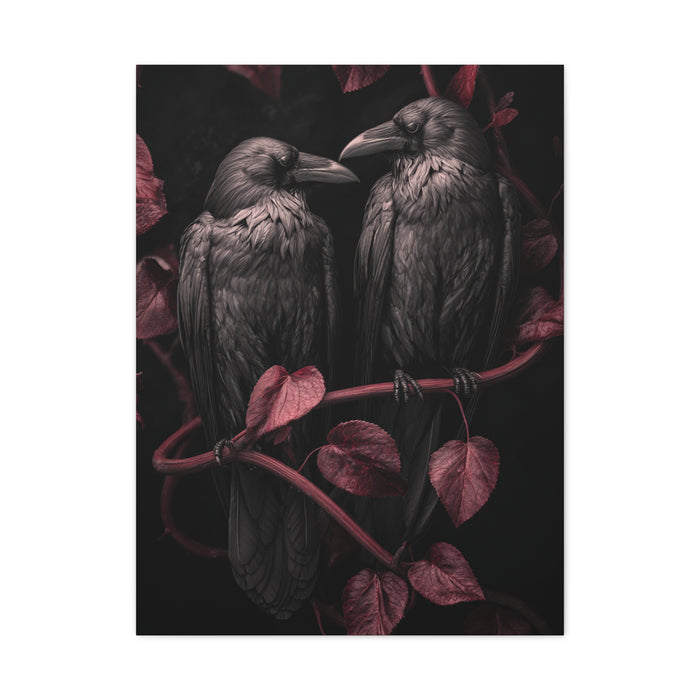 Pair of Ravens Gothic Romance Wall Art & Canvas Print