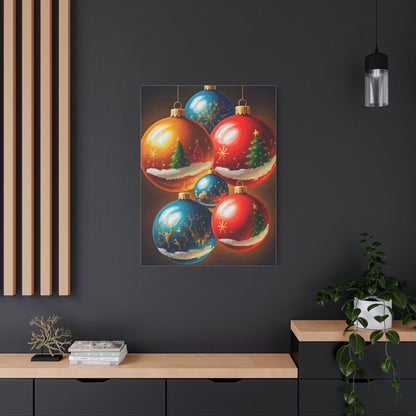 Expressive Painted Christmas Ornament Collection Wall Art & Canvas Print