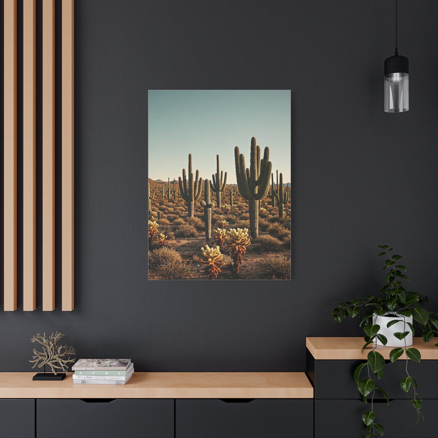 Saguaro Valley Desert Landscape Wall Art & Canvas Prints