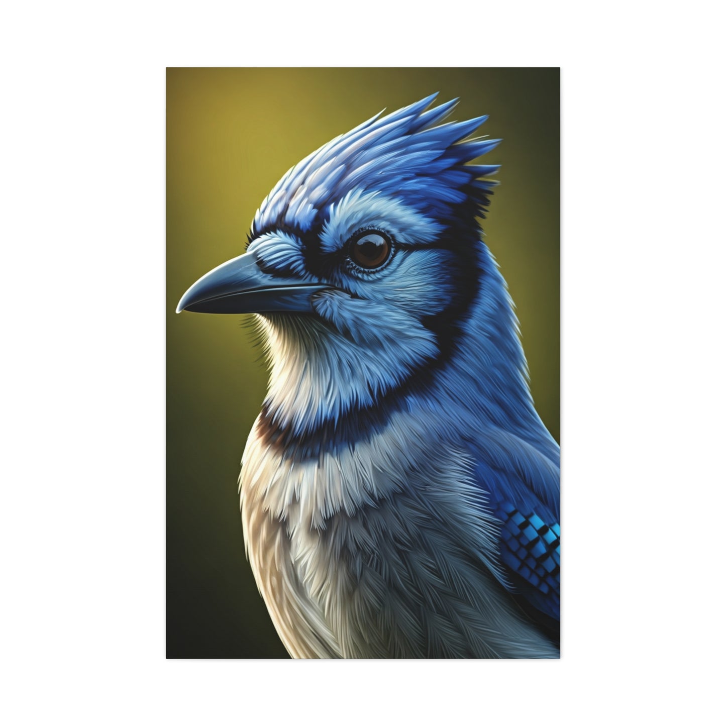Blue Jay Majesty Portrait Wall Art & Canvas Prints