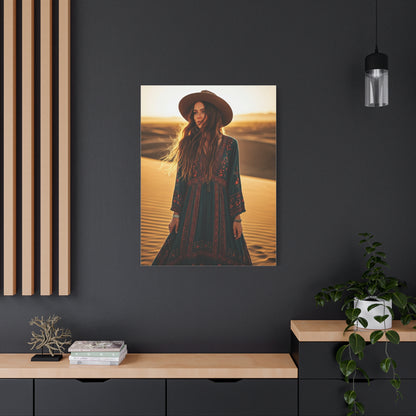 Desert Bohemian Wanderer Woman Wall Art & Canvas Prints