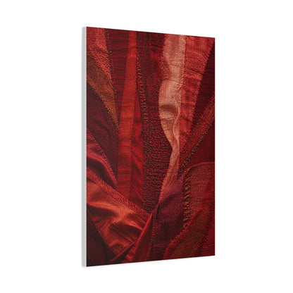Red Textile Layered Fabric Abstraction Wall Art & Canvas Print