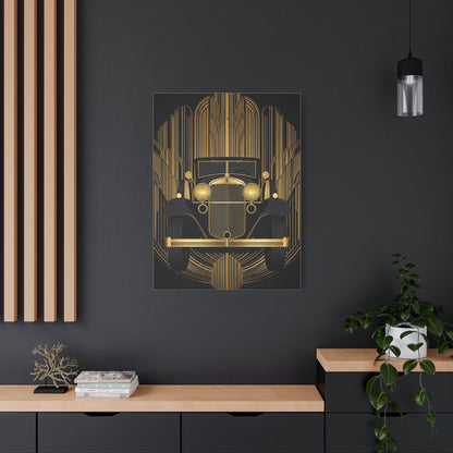 Classic Gold Roadster Art Deco Wall Art & Canvas Prints