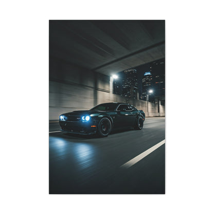 Dodge Challenger SRT Night Tunnel Motion Wall Art & Canvas Prints