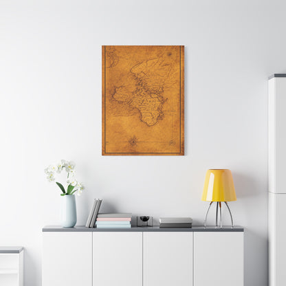 Vintage Africa Continent Map Wall Art & Canvas Prints