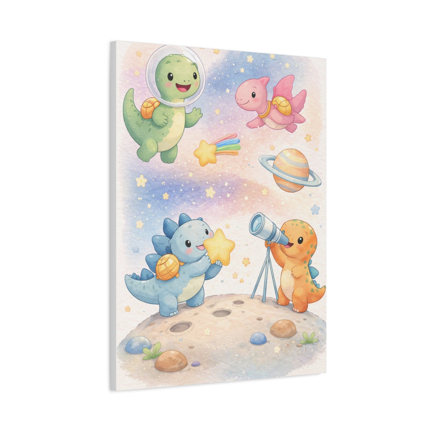 Cosmic Dinosaur Adventure Wall Art & Canvas Print