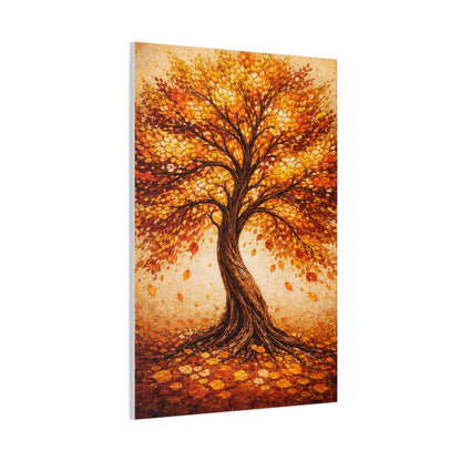 Golden Autumn Tree Radiance Wall Art & Canvas Print