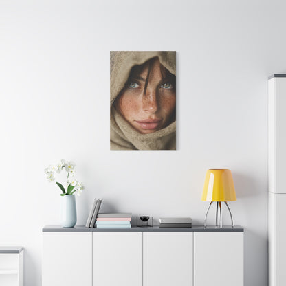 Freckled Muse Linen Hood Portrait Wall Art & Canvas Print