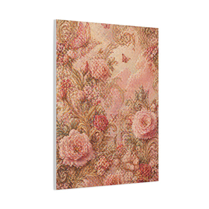 Blush Rococo Floral Fantasy Wall Art & Canvas Print