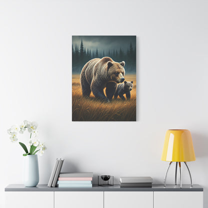 Mother and Cub Golden Meadow Wall Art & Canvas Prints