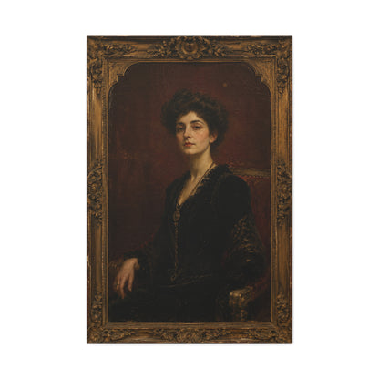 Victorian Portrait Lady in Gilded Frame Wall Art & Canvas Print