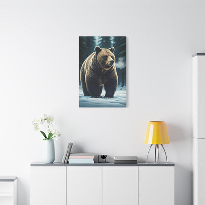 Snowy Landscape Grizzly Bear Wall Art & Canvas Prints