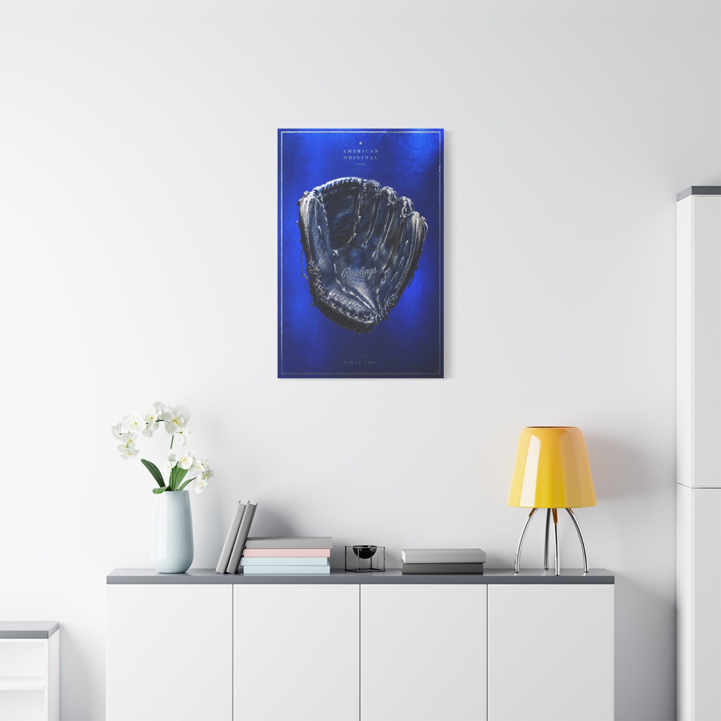 Cobalt Baseball Glove Collector Sports Wall Art & Canvas Print
