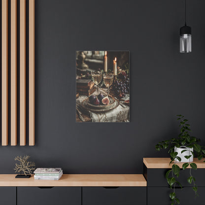 After-Dinner Wine and Fig Table Wall Art & Canvas Print