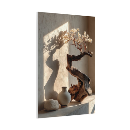 Sculptural Driftwood Bonsai Wall Art & Canvas Print