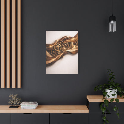 Mechanical Rhythm Wave Sculpture Wall Art & Canvas Print