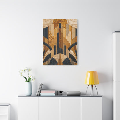 Art Deco Textile Geometric Tapestry Wall Art & Canvas Print
