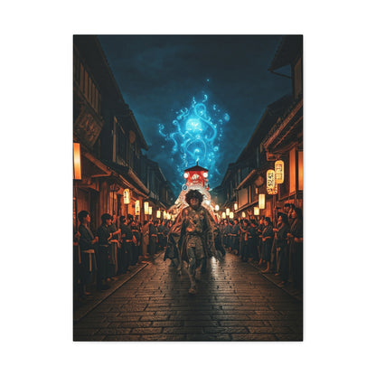 Spirit Procession of the Blue Flame Wall Art & Canvas Prints