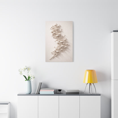 Modular 3D Stick-On Mushroom Colony Wall Art & Canvas Print