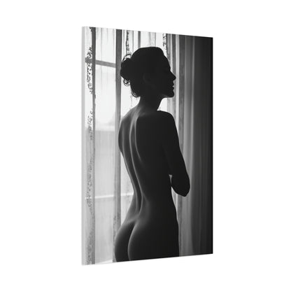 Window Light Silhouette Nude Wall Art & Canvas Print