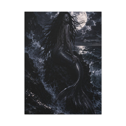 Moonlit Gothic Siren Darkness Wall Art & Canvas Print
