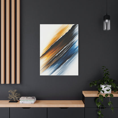 Gold and Blue Motion Sweep Abstract Wall Art & Canvas Prints