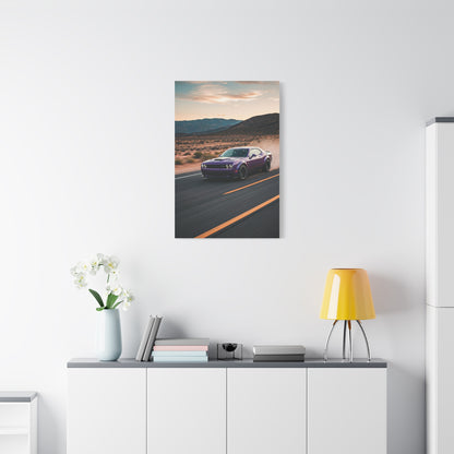 Dodge Challenger Canyon Road Power Run Wall Art & Canvas Prints
