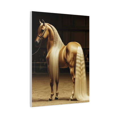 Golden Palomino Luxury Arena Horse Wall Art & Canvas Print