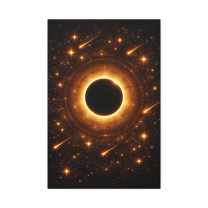 Golden Eclipse Celestial Wall Art & Canvas Print