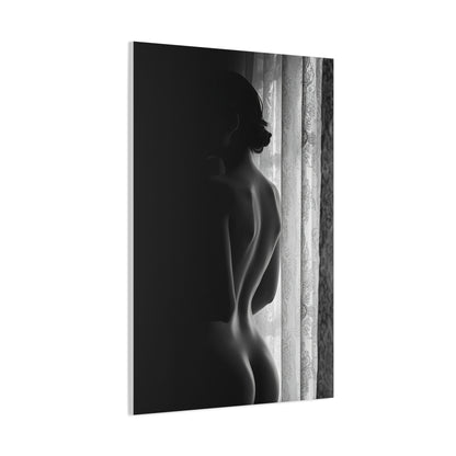 Noir Window Silhouette Figure Wall Art & Canvas Print