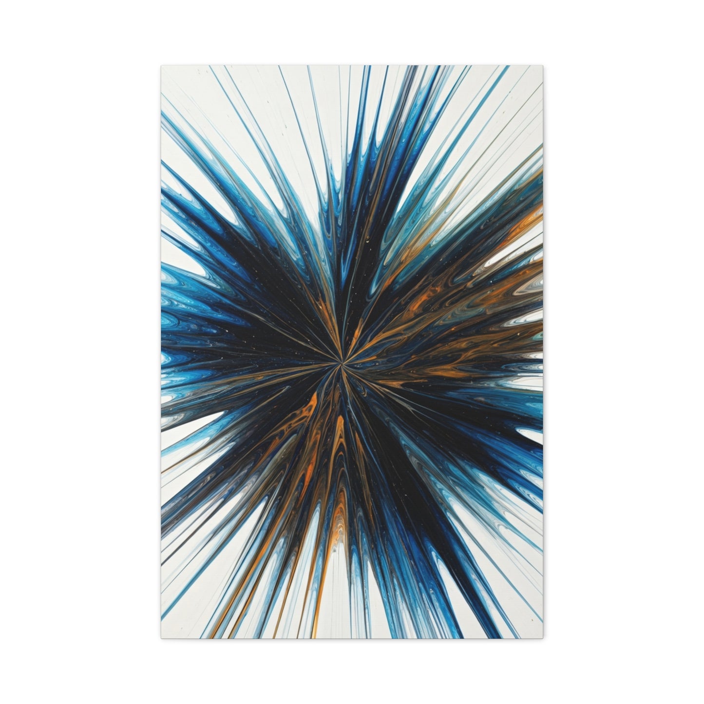 Deep Blue Starburst Abstract Wall Art & Canvas Prints