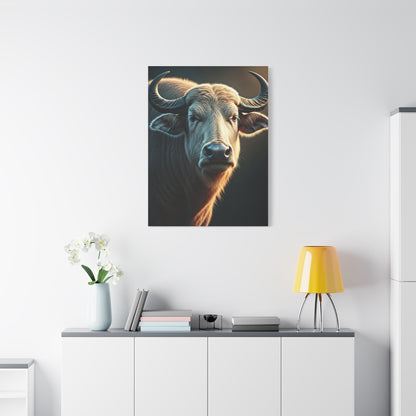 Soft Glowing Light Water Buffalo Portrait Wall Art & Canvas Print