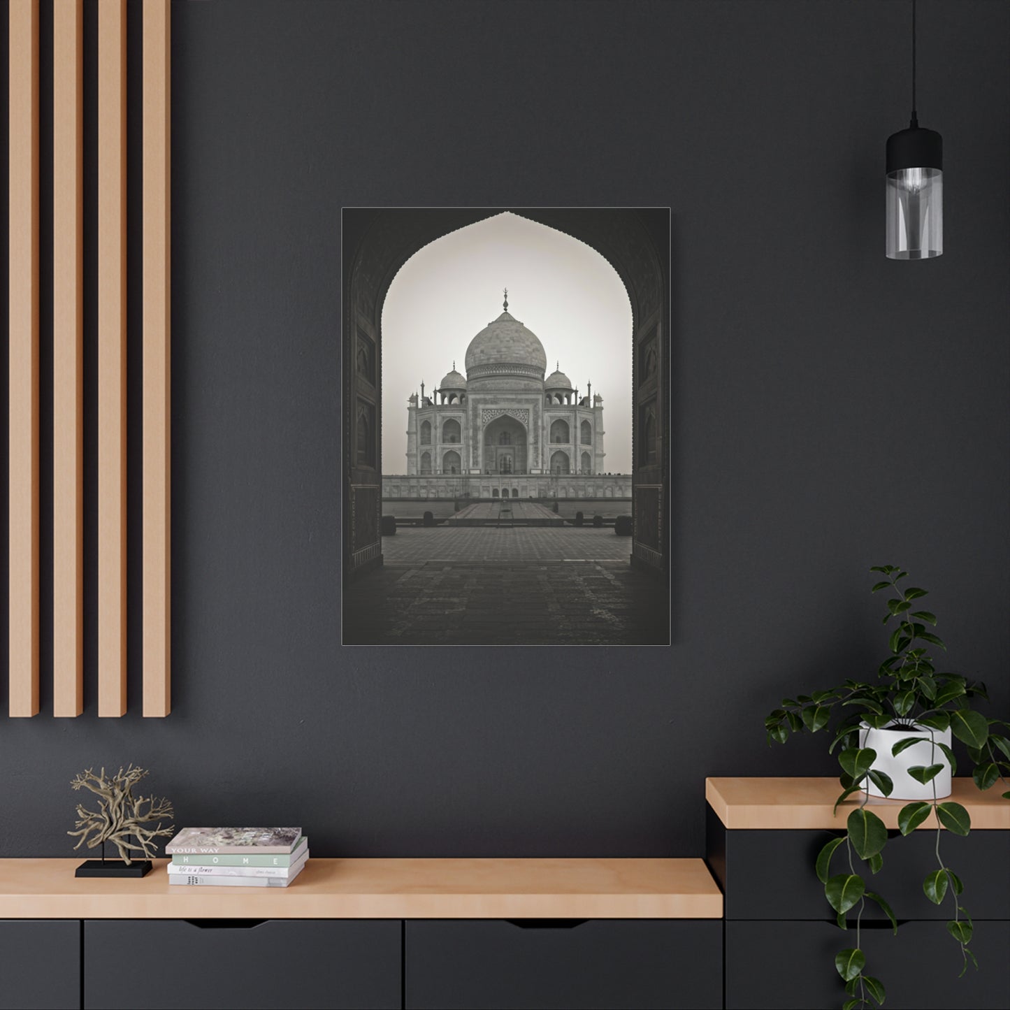 Taj Mahal Monochrome Elegance Wall Art & Canvas Print