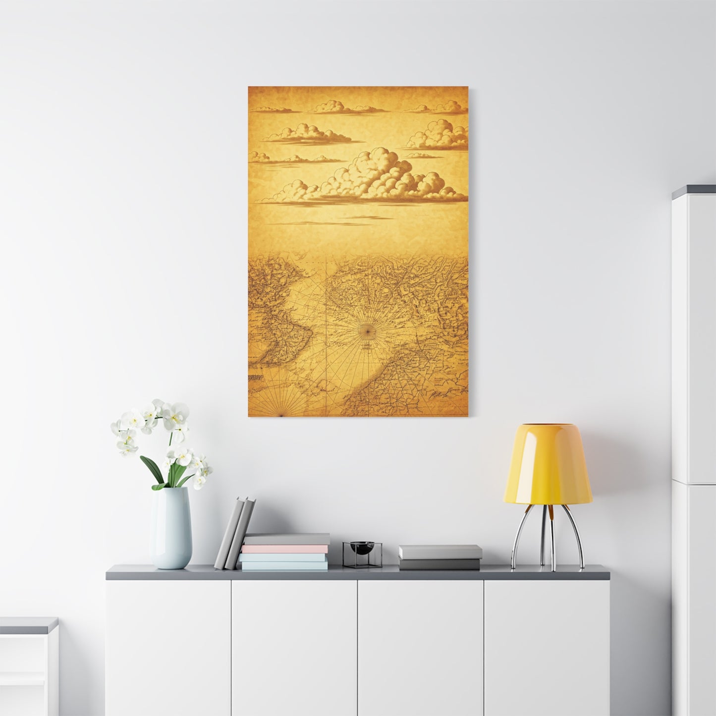 Vintage Compass Journey Map Wall Art & Canvas Prints