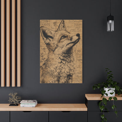 Vintage Natural History Fox Study Wall Art & Canvas Print