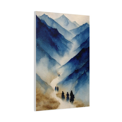 Misty Mountain Riders Watercolor Wall Art & Canvas Print