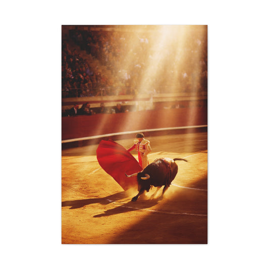 Golden Arena Matador Bullfight Wall Art & Canvas Print