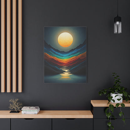 Golden Moon Valley Glow Wall Art & Canvas Print
