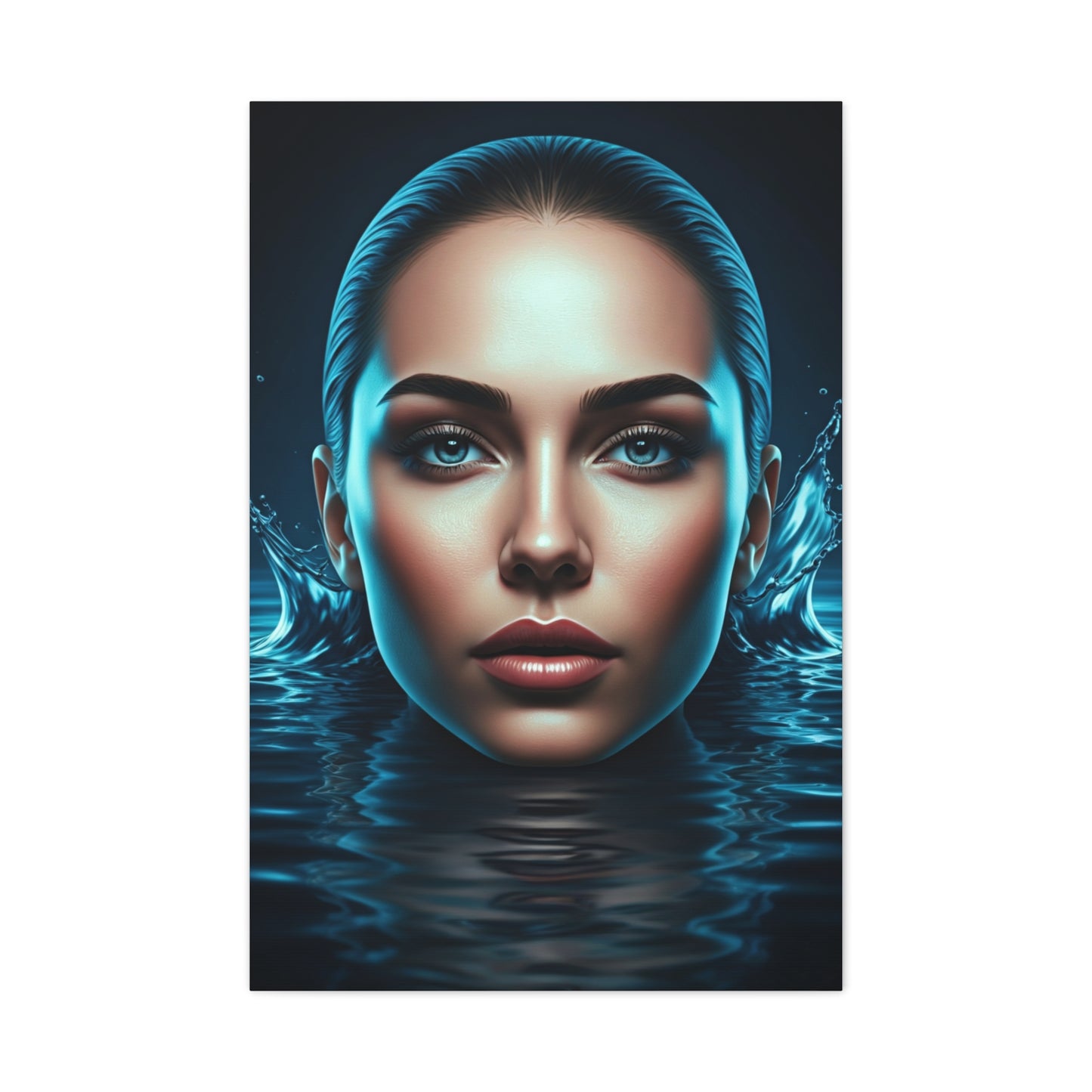 Emerging Blue Reflection Portrait Wall Art & Canvas Prints